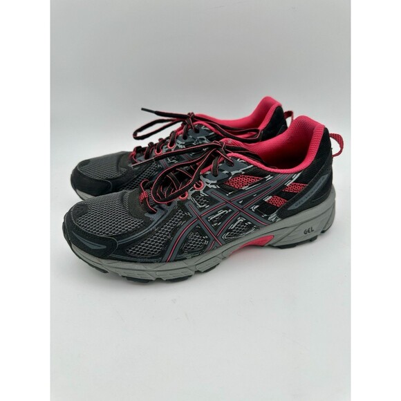 GREAT COND. Asics Gel Venture 6 women’s black grey Sneakers Shoes US 8.5 EUR 40 - Picture 4 of 7